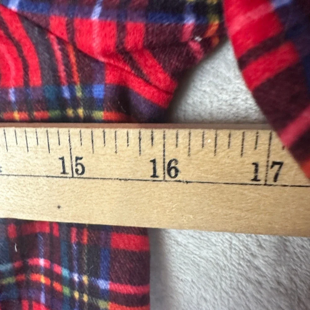 Disney‎ Store Girls Size 6 Red Plaid Minnie Mouse Daisy Duck Nightgown Lace Trim